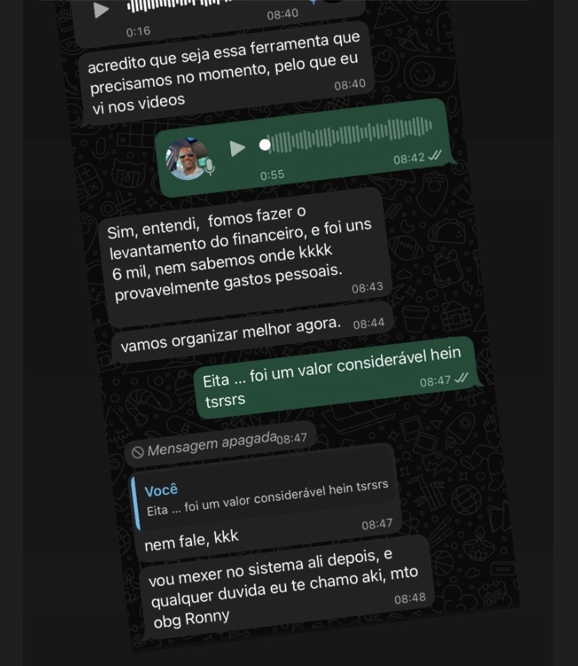 Depoimento de cliente do Meu Controle Pro